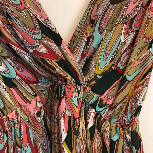 Multi-Colored Double V Strap Dress - Picture 4 of 12